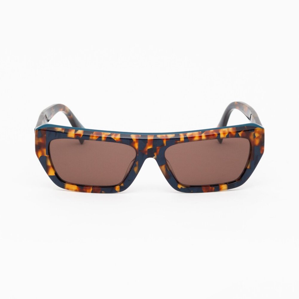 Alain Mikli A0 5053 Armitage 002/73 Teal Brown Tortoise Shield Sunglasses